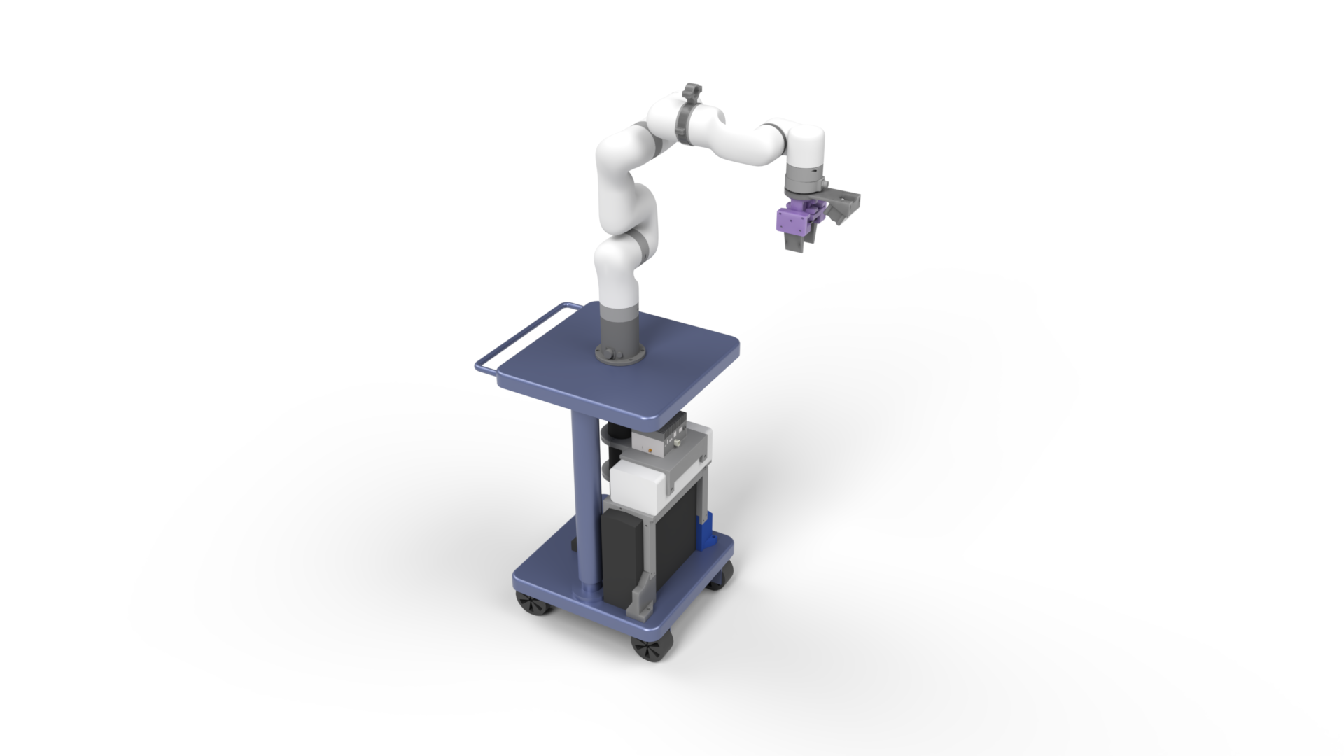 Render of the mobile pedestal deployable to a customer site